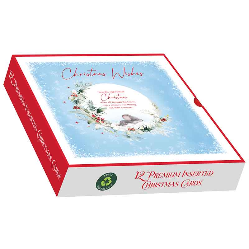 12PK THE NIGHT BEFORE CHRISTMAS SQUARE PREMIUM BOXED CARDS