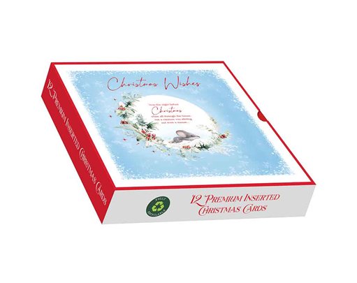12PK THE NIGHT BEFORE CHRISTMAS SQUARE PREMIUM BOXED CARDS