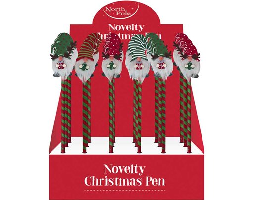 NOVLETY CHRISTMAS GONK BEARD PEN 18S