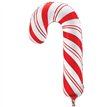 35in RED AND WHITE CANDY CANE SHAPED FOIL BALLOON