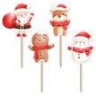 12PK SANTA AND FRIENDS CUPCAKE TOPPERS