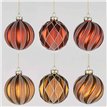 8cm 6ASST GLASS BALL DECORATION 12S
