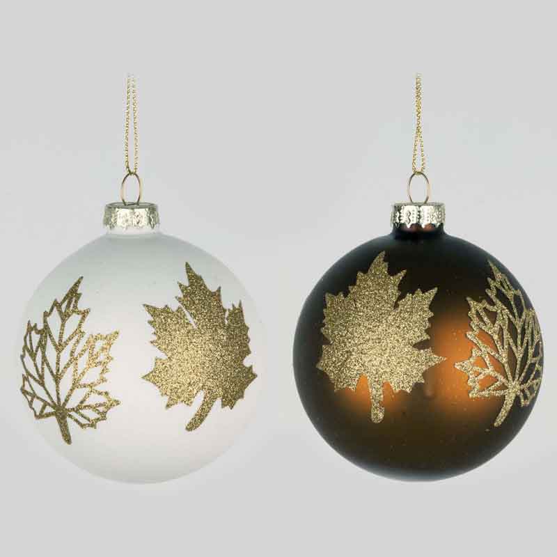 8cm 2ASST GLASS BALL DECORATION 12S