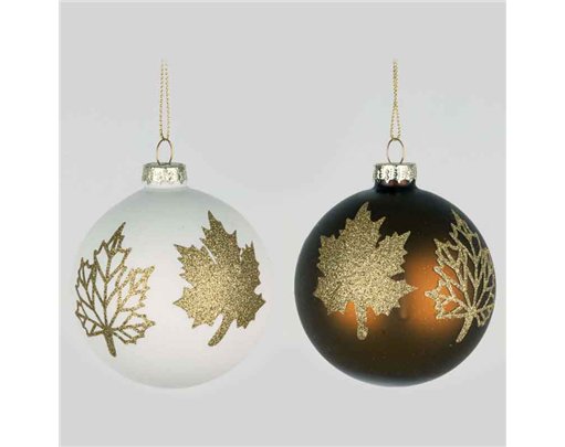 8cm 2ASST GLASS BALL DECORATION 12S