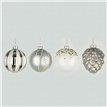 8cm 4ASST GLASS BALL DECORATION 12S