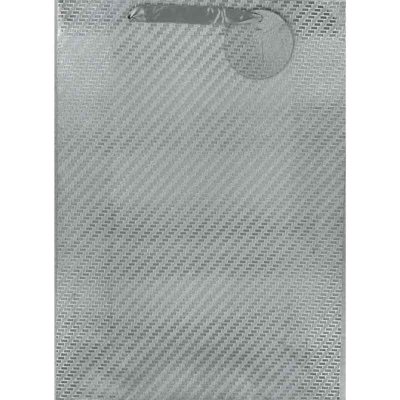 SILVER EMBOSSED XLG GIFT BAG 6S