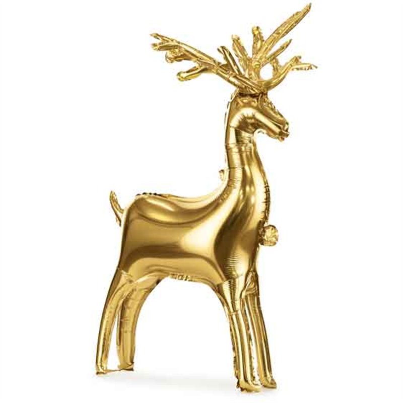 124x80cm GOLD REINDEER STANDING FOIL BALLOON