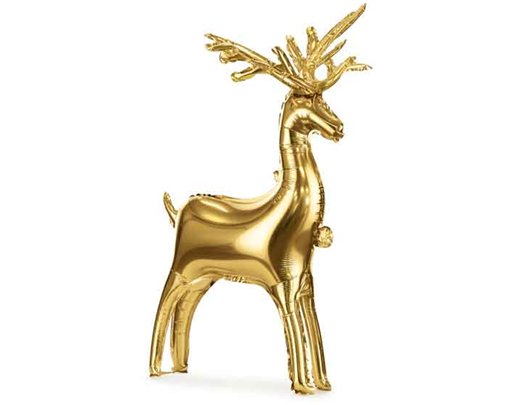 124x80cm GOLD REINDEER STANDING FOIL BALLOON