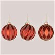 8cm 3ASST GLASS BALL DECORATION 12S