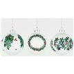 8cm 3ASST GLASS BALL DECORATION 12S