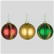 8cm 3ASST GLASS BALL DECORATION 12S
