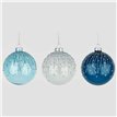 8cm 3ASST GLASS BALL DECORATION 12S