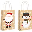 3ASST CHRISTMAS KRAFT BAG WITH HANDLES 12S