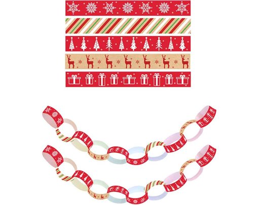 100PC SELF ADHESIVE CHRISTMAS PAPER CHAIN 24S