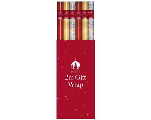 2m CHRISTMAS HOLOGRAPHIC ROLLWRAP 36S