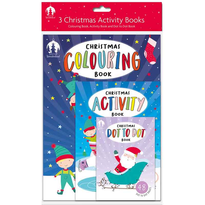 3PK CHRISTMAS ACTIVITY BOOKS 6S