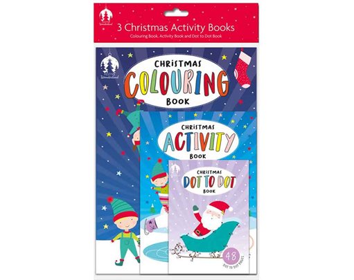 3PK CHRISTMAS ACTIVITY BOOKS 6S