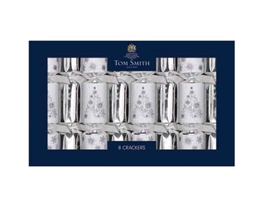 8PK 14in SILVER DELUXE CRACKERS