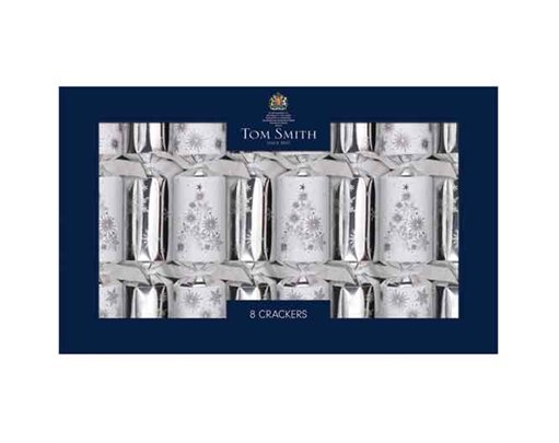 8PK 14in SILVER DELUXE CRACKERS