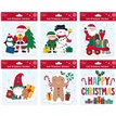 7in CHRISTMAS GEL WINDOW STICKERS 12S