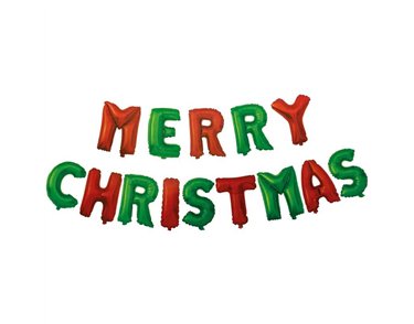 "MERRY CHRISTMAS" FOIL BALLOON KIT