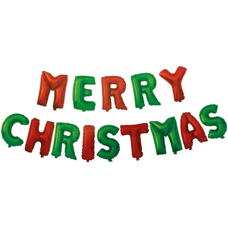 "MERRY CHRISTMAS" FOIL BALLOON KIT