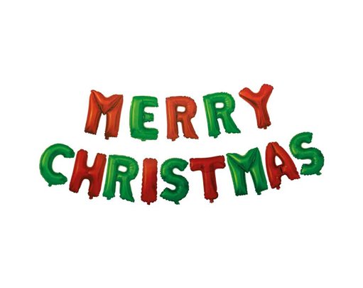 "MERRY CHRISTMAS" FOIL BALLOON KIT