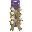 2PC GOLD GLITTER BOWS 12S