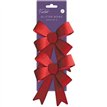 2PC RED GLITTER BOWS 12S