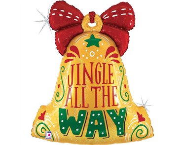 37in HOLIDAY BELL FOIL BALLOON