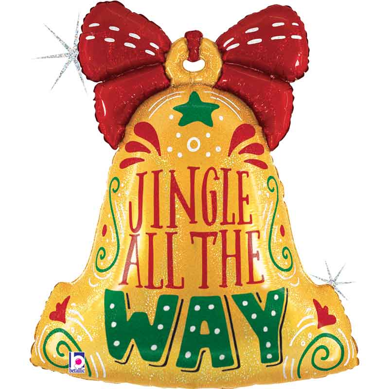 37in HOLIDAY BELL FOIL BALLOON