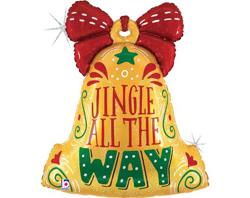 37in HOLIDAY BELL FOIL BALLOON