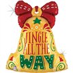 37in HOLIDAY BELL FOIL BALLOON
