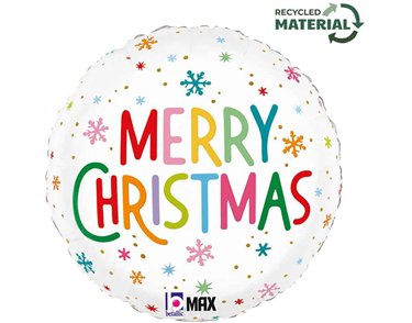 18in CHRISTMAS COLORFUL SNOWFLAKES FOIL BALLOON