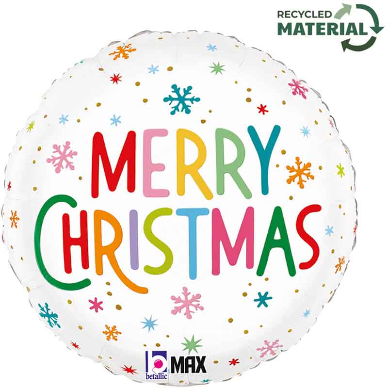 18in CHRISTMAS COLORFUL SNOWFLAKES FOIL BALLOON