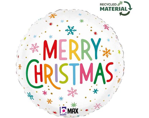 18in CHRISTMAS COLORFUL SNOWFLAKES FOIL BALLOON