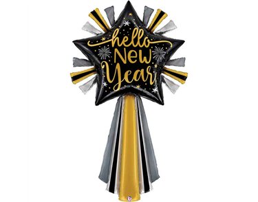 69in SPECIAL DELIVERY NEW YEAR SHOOTING STAR FOIL BALLOON