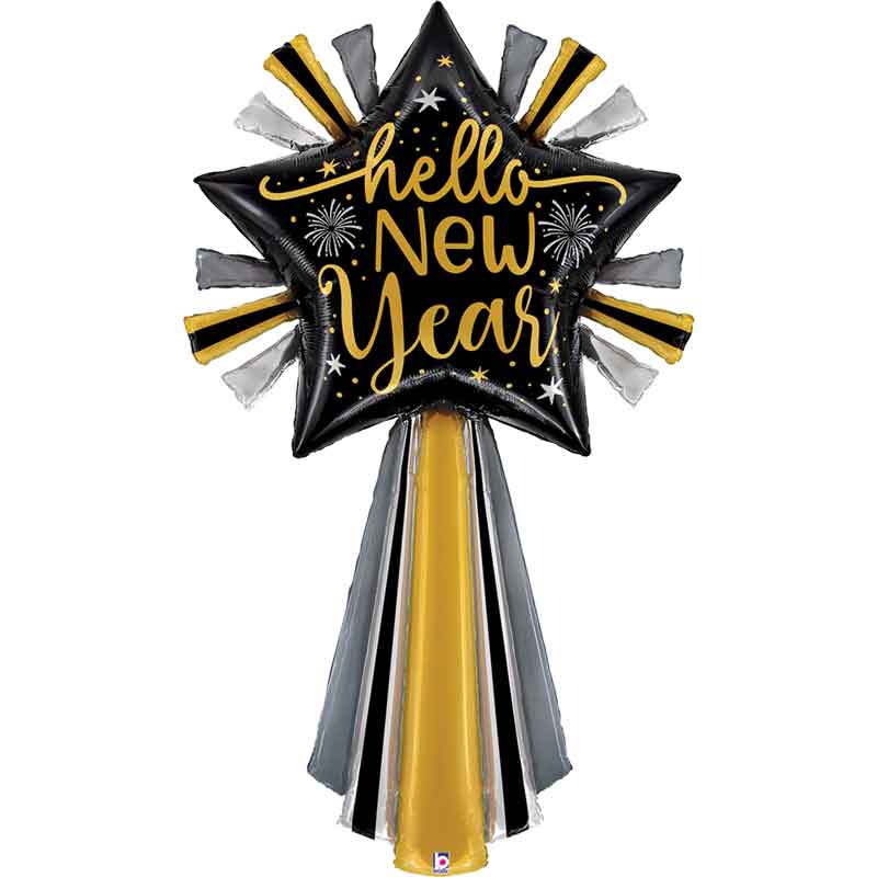 69in SPECIAL DELIVERY NEW YEAR SHOOTING STAR FOIL BALLOON