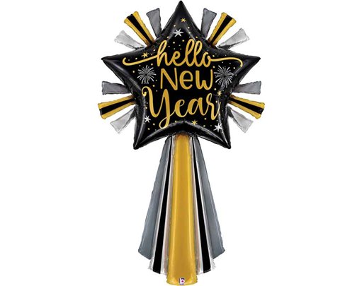 69in SPECIAL DELIVERY NEW YEAR SHOOTING STAR FOIL BALLOON