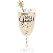 BUBBLY NEW YEAR GLASS SUPERSHAPE FOIL BALLOON