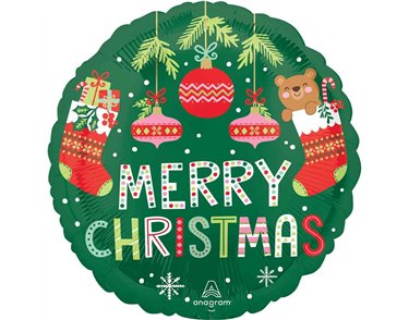 18in BEARY CHRISTMAS FOIL BALLOON