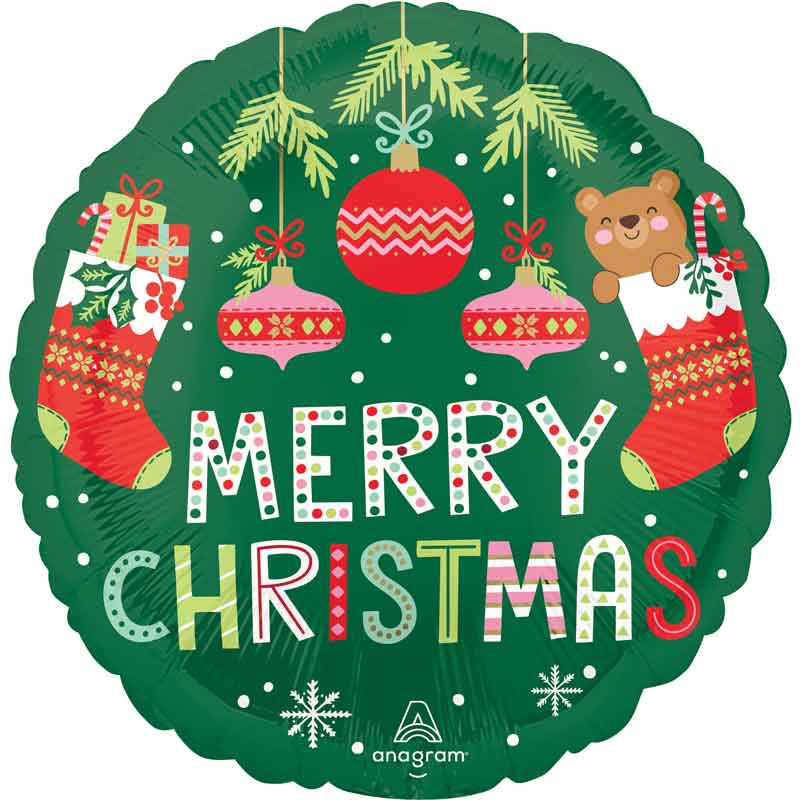 18in BEARY CHRISTMAS FOIL BALLOON