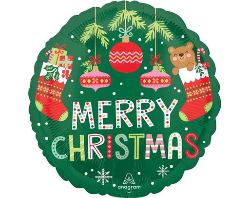 18in BEARY CHRISTMAS FOIL BALLOON