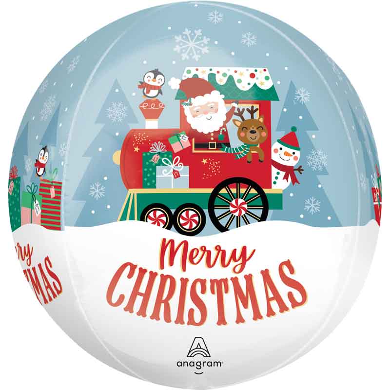 NORTH POLE EXPRESS CHRISTMAS ORBZ FOIL BALLOON