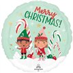 18in MERRY CHRISTMINTS ELVES FOIL BALLOON