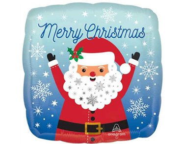 18in SNOWY CHRISTMAS SANTA FOIL BALLOON
