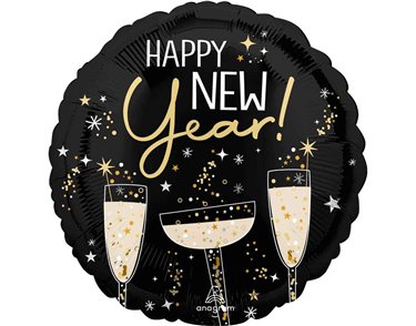 18in BUBBLY NEW YEAR FOIL BALLOON