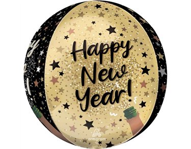 NATURAL SPARKLE NEW YEAR ORBZ FOIL BALLOON