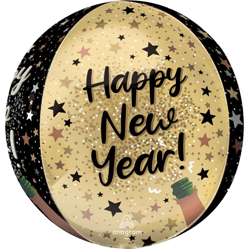 NATURAL SPARKLE NEW YEAR ORBZ FOIL BALLOON