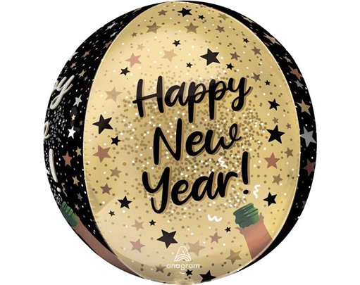 NATURAL SPARKLE NEW YEAR ORBZ FOIL BALLOON